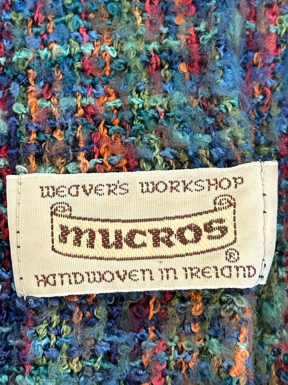 Mucros Weavers Ireland Multicolor Woven Fringe Scarf Made in Ireland Unisex